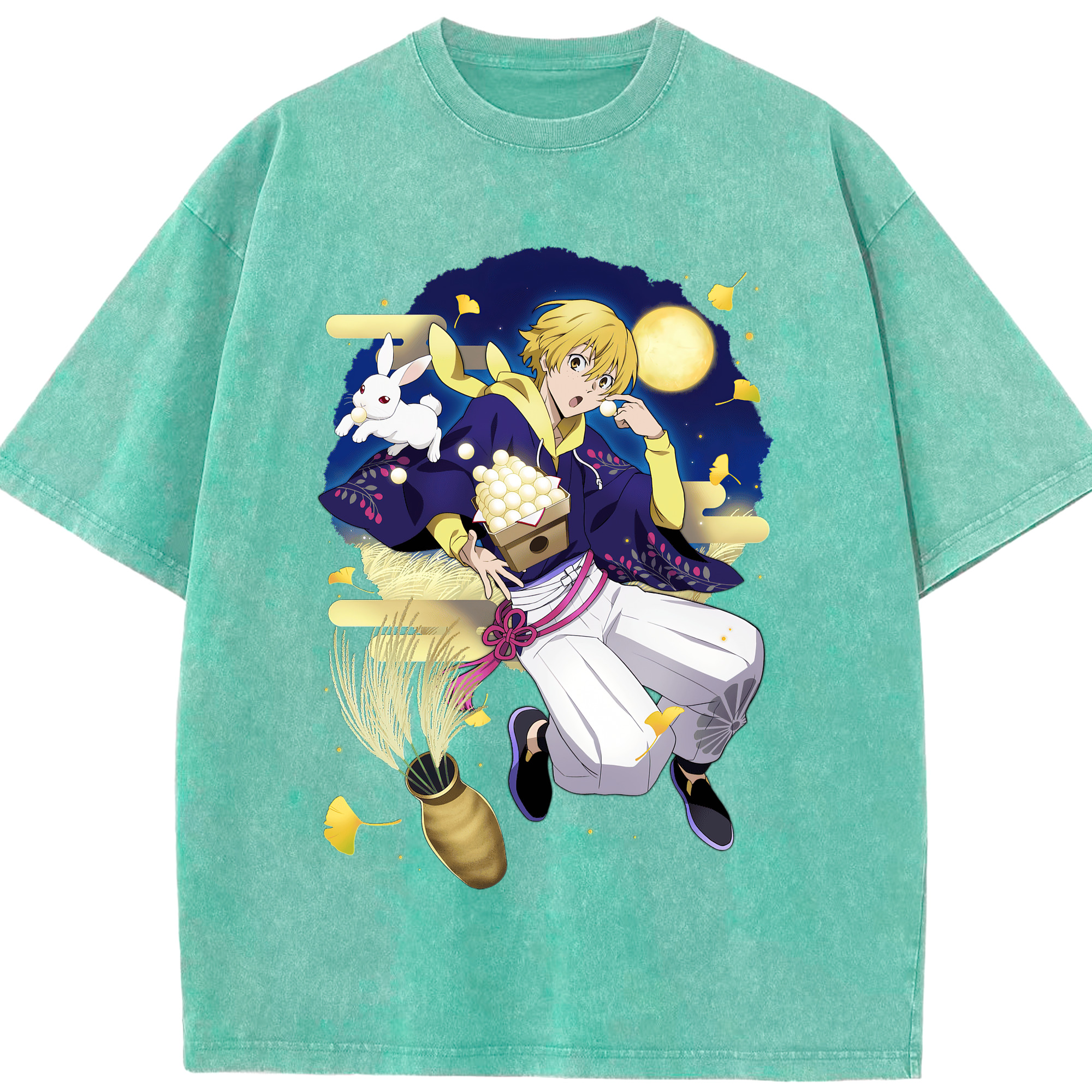 （画像用） 文豪ストレイドッグス Bungo Stray Dogs 綿100% ヴィンテージ風 半袖Tシャツ（フロントプリント）